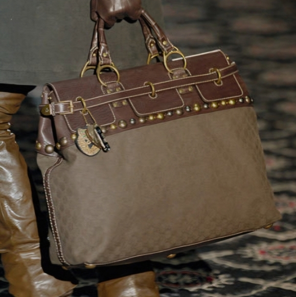 Gucci Handbags - GUCCI Vintage Fall 2008 Large Brown Travel Luggage Bag Top Handle